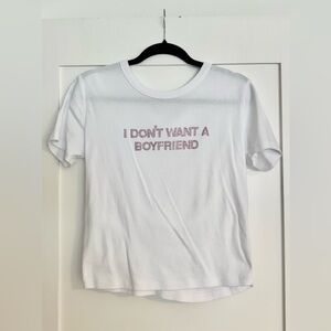 Olivia Dean’s I Don't Want A Boyfriend Gem Baby Tee